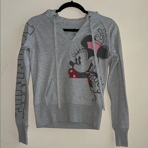 Disney Minnie Mouse Gray Hoodie Sweater